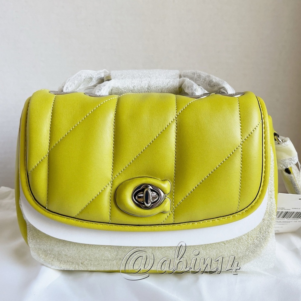 NWT Coach Leather Pillow Madison 18 with Quilting Shoulder Crossbody Bag